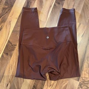 Lululemon Align Ribbed Hi Rise Leggings Size 6 25” Brown